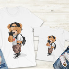 Įkelti vaizdą į galerijos rodinį, Marškinėliai Tėčiui ir Vaikams su meškiu "Selfiukas"