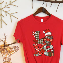 Įkelti vaizdą į galerijos rodinį, Moteriški šventiniai marškinėliai LOVE, S-3XL