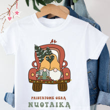 Įkelti vaizdą į galerijos rodinį, Vaikiški Kalėdiniai marškinėliai "Pristatome gerą nuotaiką", 2-14 metų