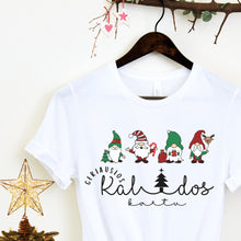 Įkelti vaizdą į galerijos rodinį, Marškinėliai Kalėdoms šeimai. Su nykštukais ir užrašu Geriausios Kalėdos Kartu