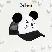 Load image into Gallery viewer, Kepurė PELIUKAS su ausimis - Pom Pom bumbulais