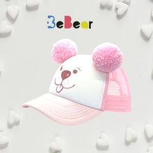 Įkelti vaizdą į galerijos rodinį, Kepurė ŠUNIUKAS su ausimis - Pom Pom bumbulais