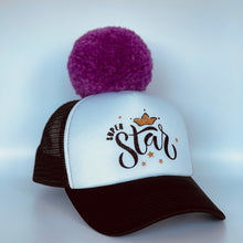 Įkelti vaizdą į galerijos rodinį, Juoda kepurė SUPER STAR su dideliu bumbulu