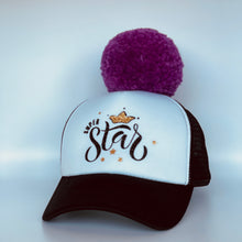 Įkelti vaizdą į galerijos rodinį, Juoda kepurė SUPER STAR su dideliu bumbulu