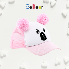 Įkelti vaizdą į galerijos rodinį, Kepurė MEŠKIS su ausimis - Pom Pom bumbulais