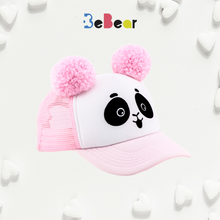 Įkelti vaizdą į galerijos rodinį, Kepurė PANDA su ausimis - Pom Pom bumbulais