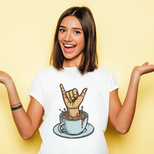 Загрузить изображение в средство просмотра галереи, Moteriški marškinėliai "Kava" su Lietuvos atributika, XS-2XL