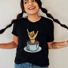 Загрузить изображение в средство просмотра галереи, Moteriški marškinėliai "Kava" su Lietuvos atributika, XS-2XL