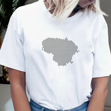 Įkelti vaizdą į galerijos rodinį, Moteriški marškinėliai su Lietuvos žemėlapiu, XS-2XL