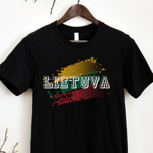 Įkelti vaizdą į galerijos rodinį, Juodi Lietuvos marškinėliai "LIETUVA", XS-3XL