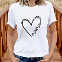 Įkelti vaizdą į galerijos rodinį, Marškinėliai Mamai su širdele, S-3XL