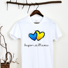 Load image into Gallery viewer, Marškinėliai Super Mama, Ukrainos mamoms, S-3XL