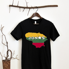 Įkelti vaizdą į galerijos rodinį, Vyriški marškinėliai su vardu ir Lietuvos žemėlapiu, S-3XL