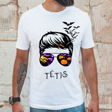 Įkelti vaizdą į galerijos rodinį, Marškinėliai Helovinui TĖTIS ir MINI su suderintu piešiniu