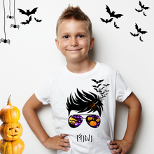 Įkelti vaizdą į galerijos rodinį, Marškinėliai Helovinui TĖTIS ir MINI su suderintu piešiniu