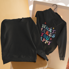 Įkelti vaizdą į galerijos rodinį, Universalus džemeperis su tekstu ant nugaros "Do what makes you happy", S-XL