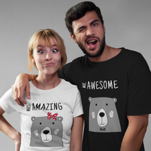 Įkelti vaizdą į galerijos rodinį, marskineliai poroms su vienodu meškinu