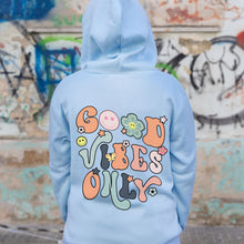 Įkelti vaizdą į galerijos rodinį, Džemperis su gobtuvu paauglei "Good vibes only", S-3XL