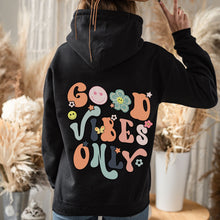 Įkelti vaizdą į galerijos rodinį, Džemperis su gobtuvu paauglei "Good vibes only", S-3XL