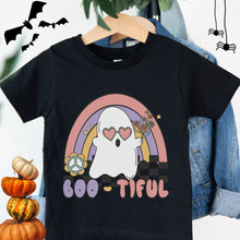 Įkelti vaizdą į galerijos rodinį, Mergaitiški marškinėliai Helovinui su baubuke BOOTIFUL, 2-5 metai