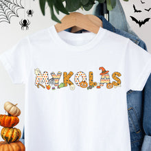 Įkelti vaizdą į galerijos rodinį, Marškinėliai Helovinui su VARDU, 2- 12 metų