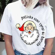 Įkelti vaizdą į galerijos rodinį, Moteriški kalėdiniai marškinėliai "Patinka man vyrai su barzda", S-3XL