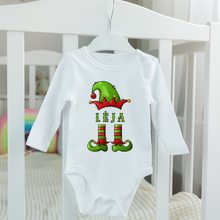 Įkelti vaizdą į galerijos rodinį, Bodžiukas Kalėdoms. Su elfo kepure, kojomis ir vaiko vardu.