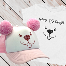 Įkelti vaizdą į galerijos rodinį, Kepurė ŠUNIUKAS su ausimis - Pom Pom bumbulais