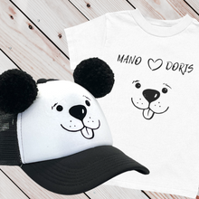 Įkelti vaizdą į galerijos rodinį, Kepurė ŠUNIUKAS su ausimis - Pom Pom bumbulais