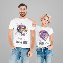 Įkelti vaizdą į galerijos rodinį, Moteriški marškinėliai "very HAPPY WIFE", S-3XL