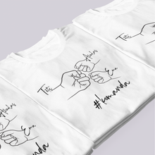 Įkelti vaizdą į galerijos rodinį, Marškinėliai tėčiui su 2 vaikų vardais "#komanda"