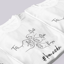 Įkelti vaizdą į galerijos rodinį, Marškinėliai tėčiui su 3 vaikų vardais "#komanda"