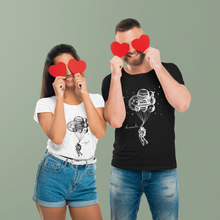 Įkelti vaizdą į galerijos rodinį, Marškinėliai porai "Iki mėnulio ir atgal", XS-3XL