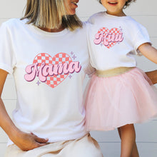 Load image into Gallery viewer, Marškinėliai Mamai ir Dukrai su širdele &quot;MAMA ir MINI&quot;

