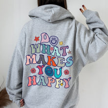Lade das Bild in den Galerie-Viewer, Universalus džemeperis su tekstu ant nugaros &quot;Do what makes you happy&quot;, S-XL
