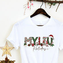 Load image into Gallery viewer, Moteriški kalėdiniai marškinėliai &quot;Myliu Kalėdas&quot;, S-3XL
