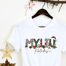 Lade das Bild in den Galerie-Viewer, Moteriški kalėdiniai marškinėliai &quot;Myliu Kalėdas&quot;, S-3XL
