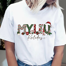 Lade das Bild in den Galerie-Viewer, Moteriški kalėdiniai marškinėliai &quot;Myliu Kalėdas&quot;, S-3XL
