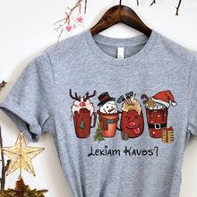 Įkelti vaizdą į galerijos rodinį, Marškinėliai draugėms Kalėdoms &quot;Lekiam kavos&quot; S-3XL
