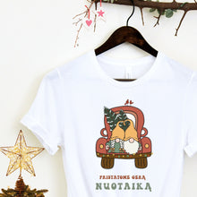 Lade das Bild in den Galerie-Viewer, Universalūs kalėdiniai marškinėliai poroms &quot;Pristatome gerą nuotaiką&quot;, XS-3XL
