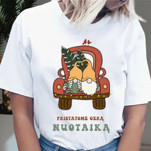 Lade das Bild in den Galerie-Viewer, Universalūs kalėdiniai marškinėliai poroms &quot;Pristatome gerą nuotaiką&quot;, XS-3XL
