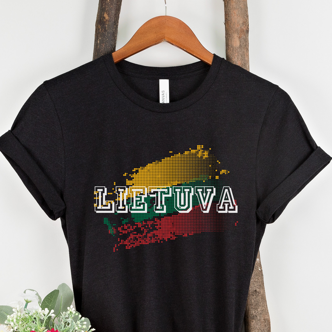 Juodi Lietuvos marškinėliai 