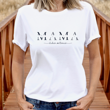 Load image into Gallery viewer, EKO marškinėliai MAMA su vaikų vardais, S-2XL
