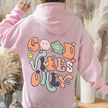 Charger l&#39;image dans la galerie, Džemperis su gobtuvu paauglei &quot;Good vibes only&quot;, S-3XL
