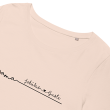 Load image into Gallery viewer, EKO marškinėliai MAMAI su vaikų vardais, S-2XL
