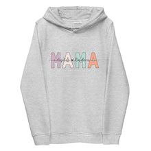 Lade das Bild in den Galerie-Viewer, EKO džemperis su gobtuvu MAMA su vaikų vardais, XS-2XL
